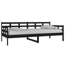 vidaXL fekete tömör fenyőfa kanapéágy 90x200 cm