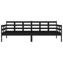 vidaXL fekete tömör fenyőfa kanapéágy 90x200 cm