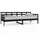 vidaXL fekete tömör fenyőfa kanapéágy 80x200 cm