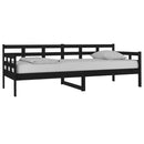 vidaXL fekete tömör fenyőfa kanapéágy 80x200 cm