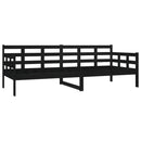 vidaXL fekete tömör fenyőfa kanapéágy 80x200 cm