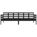 vidaXL fekete tömör fenyőfa kanapéágy 80x200 cm