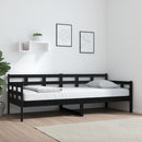 vidaXL fekete tömör fenyőfa kanapéágy 80x200 cm