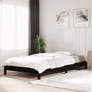 vidaXL fekete tömör fenyőfa egymásra rakható ágy 80x200 cm