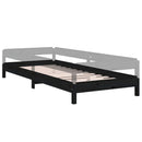 vidaXL fekete tömör fenyőfa egymásra rakható ágy 75x190 cm