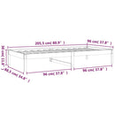 vidaXL fehér tömör fenyőfa kanapéágy matrac nélkül 90 x 200 cm