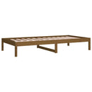 vidaXL mézbarna tömör fenyőfa kanapéágy 90 x 200 cm