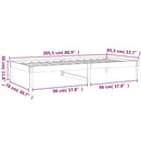vidaXL fehér tömör fenyőfa kanapéágy matrac nélkül 80 x 200 cm