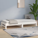 vidaXL fehér tömör fenyőfa kihúzható kanapéágy 2 x (80 x 200) cm