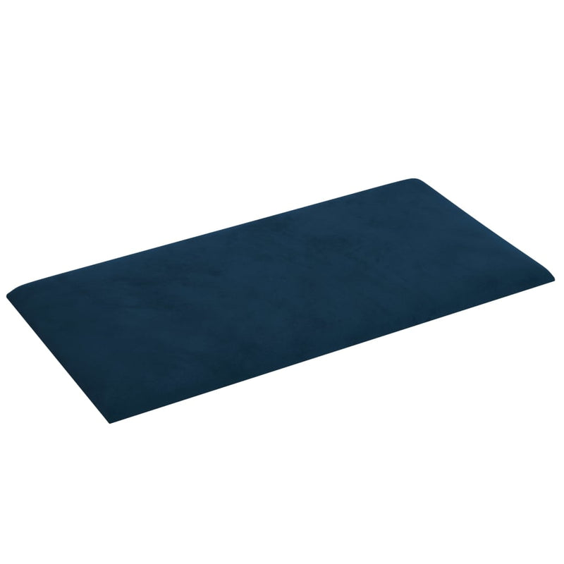 vidaXL 12 db kék bársony fali panel 60x30 cm 2,16 m²