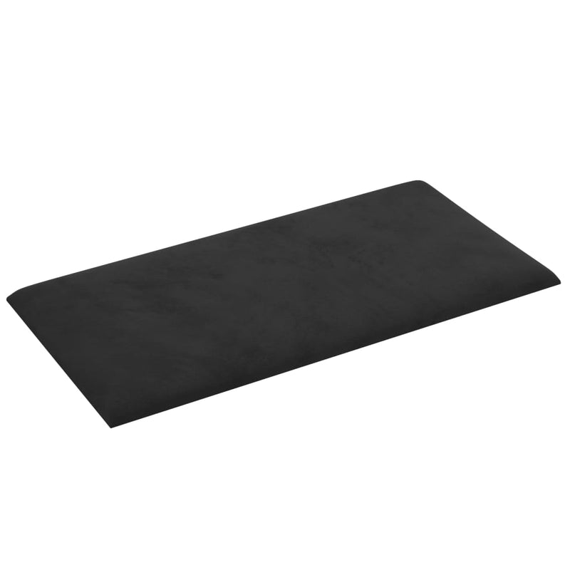 vidaXL 12 db fekete bársony fali panel 60x30 cm 2,16 m²