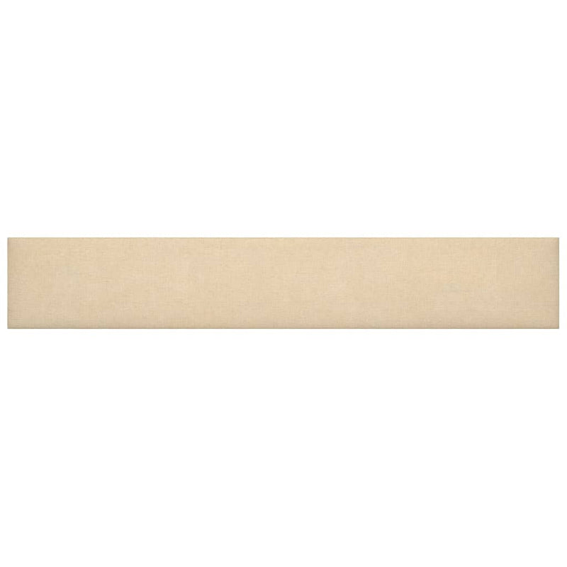 vidaXL 12 db krémszínű szövet fali panel 90 x 15 cm 1,62 m²