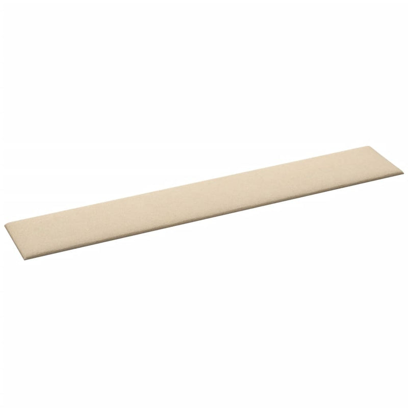 vidaXL 12 db krémszínű szövet fali panel 90 x 15 cm 1,62 m²