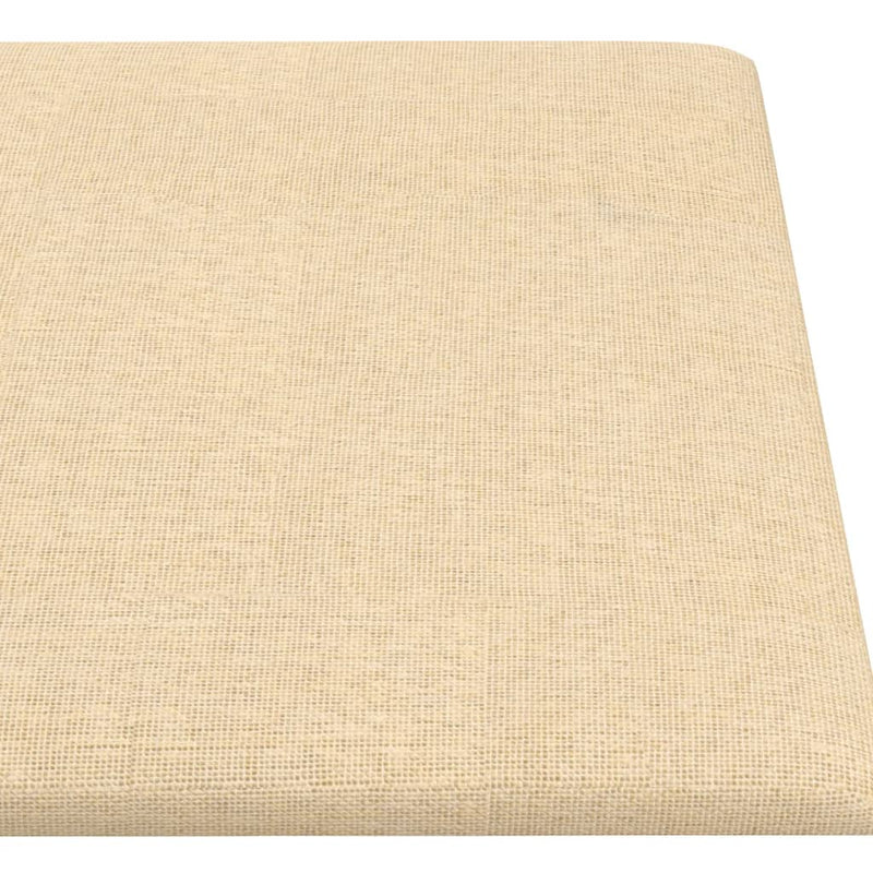vidaXL 12 db krémszínű szövet fali panel 90 x 15 cm 1,62 m²