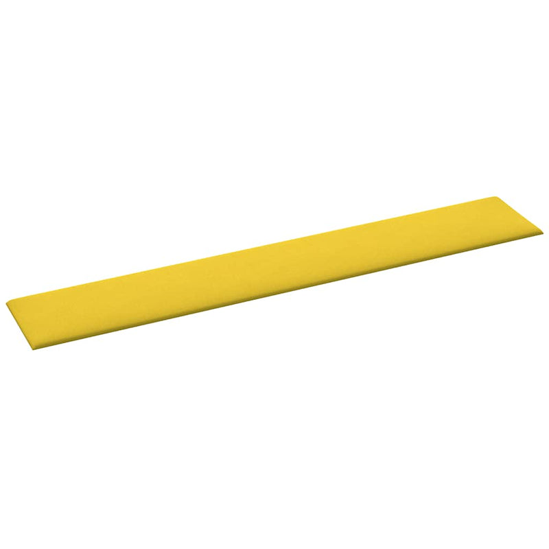 vidaXL 12 db világossárga szövet fali panel 90x15 cm 1,62 m²