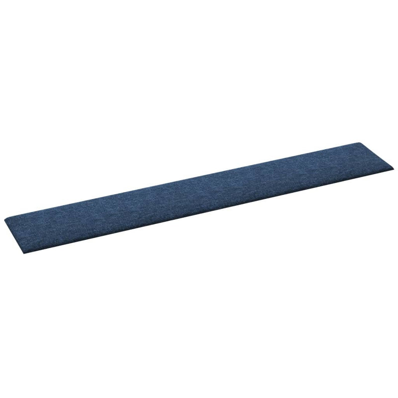 vidaXL 12 db kék szövet fali panel 90x15 cm 1,62 m²