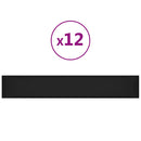 vidaXL 12 db fekete műbőr fali panel 90 x 15 cm 1,62 m²