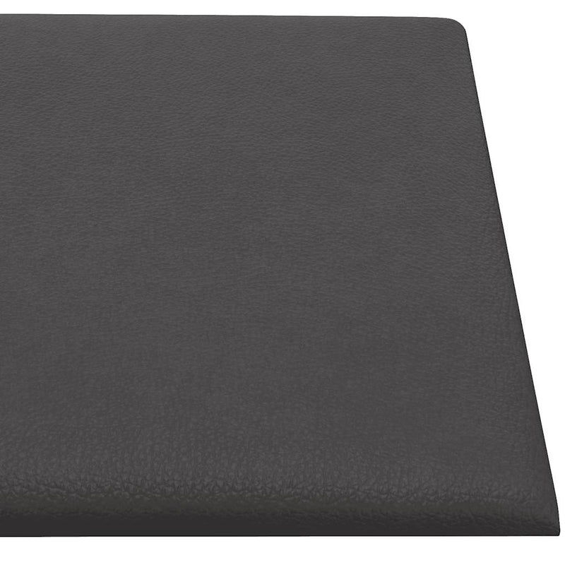 vidaXL 12 db szürke műbőr fali panel 90 x 15 cm 1,62 m²