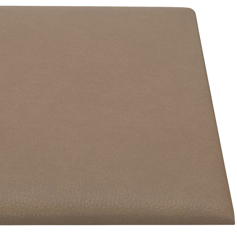 vidaXL 12 db kávészínű műbőr fali panel 90 x 15 cm 1,62 m²
