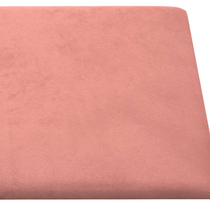vidaXL 12 db rózsaszín bársony fali panel 90x15 cm 1,62 m²