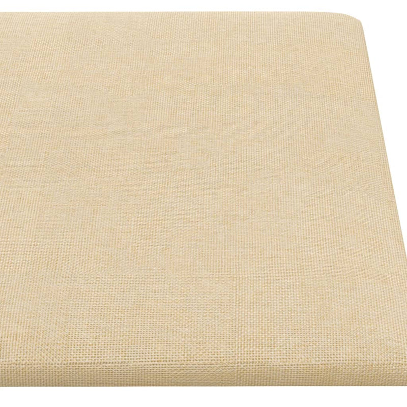 vidaXL 12 db krémszínű szövet fali panel 90x30 cm 3,24 m²