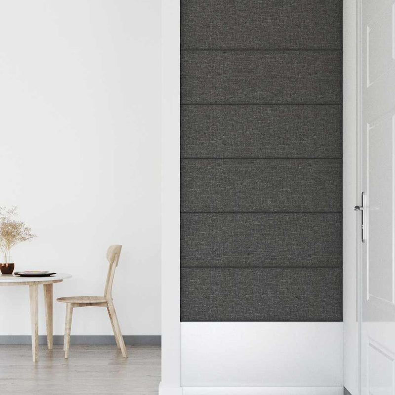 vidaXL 12 db sötétszürke szövet fali panel 90x30 cm 3,24 m²