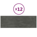 vidaXL 12 db sötétszürke bársony fali panel 90 x 30 cm 3,24 m²