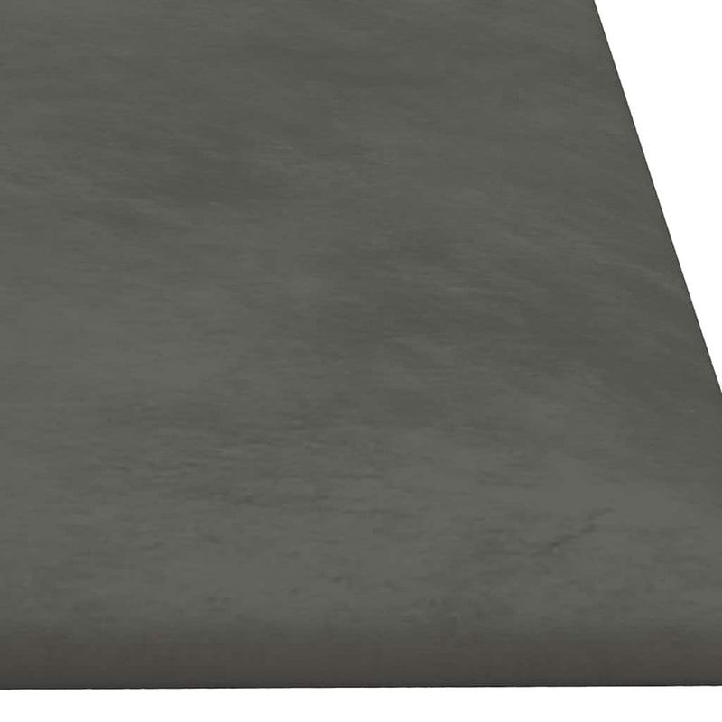 vidaXL 12 db sötétszürke bársony fali panel 90 x 30 cm 3,24 m²