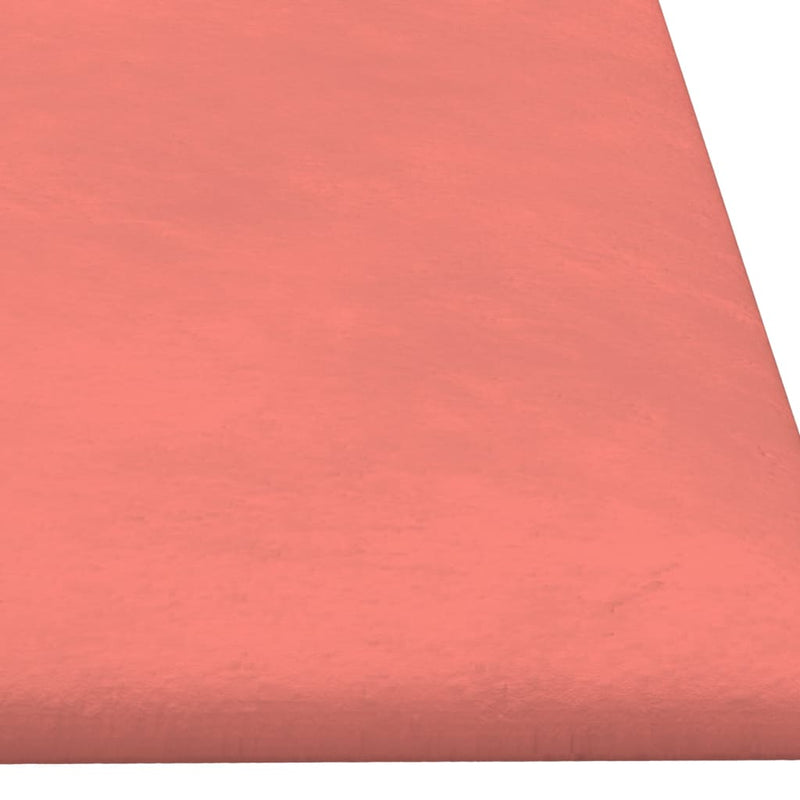vidaXL 12 db rózsaszín bársony fali panel 90 x 30 cm 3,24 m²