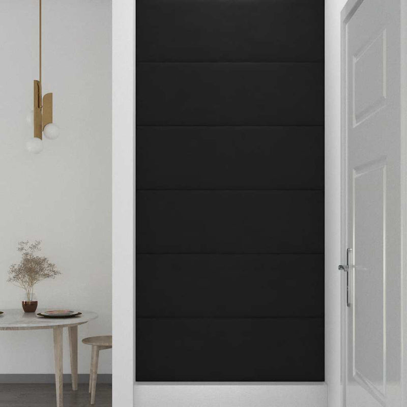 vidaXL 12 db fekete bársony fali panel 90 x 30 cm 3,24 m²