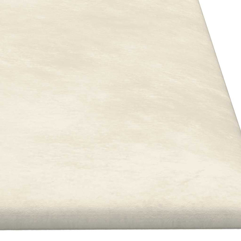 vidaXL 12 db krémfehér bársony fali panel 90 x 30 cm 3,24 m²