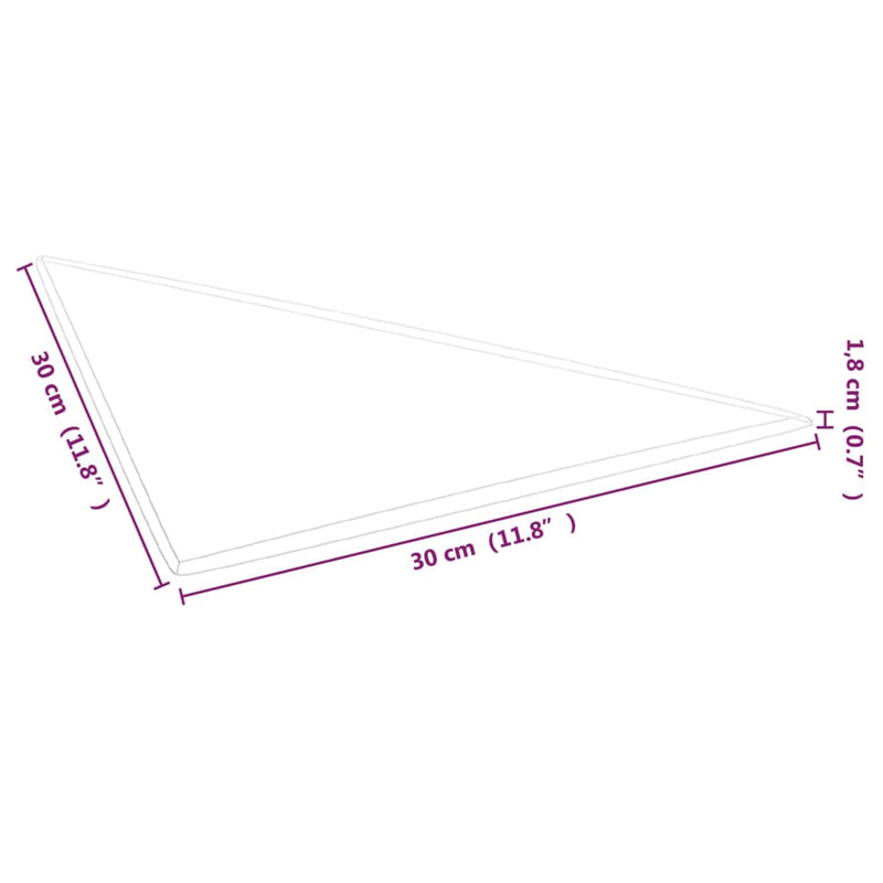 vidaXL 12 db bordó bársony fali panel 30x30 cm 0,54 m²