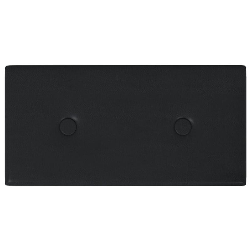 vidaXL 12 db fekete műbőr fali panel 30 x 15 cm 0,54 m²