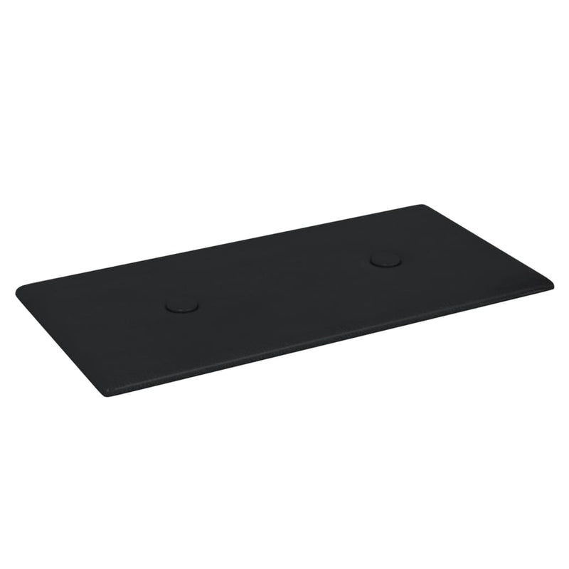 vidaXL 12 db fekete műbőr fali panel 30 x 15 cm 0,54 m²