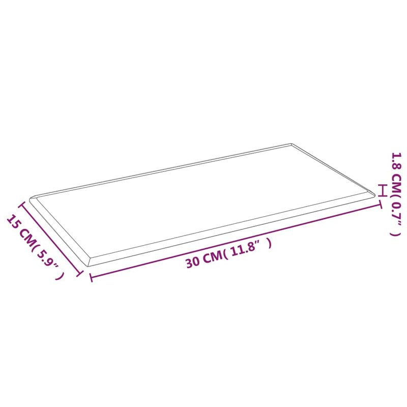 vidaXL 12 db fekete műbőr fali panel 30 x 15 cm 0,54 m²