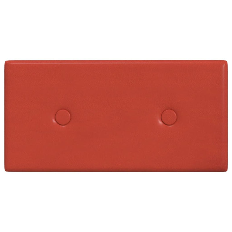 vidaXL 12 db piros műbőr fali panel 30 x 15 cm 0,54 m²