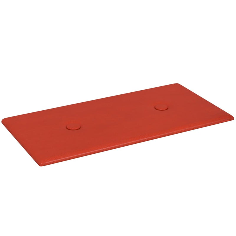 vidaXL 12 db piros műbőr fali panel 30 x 15 cm 0,54 m²