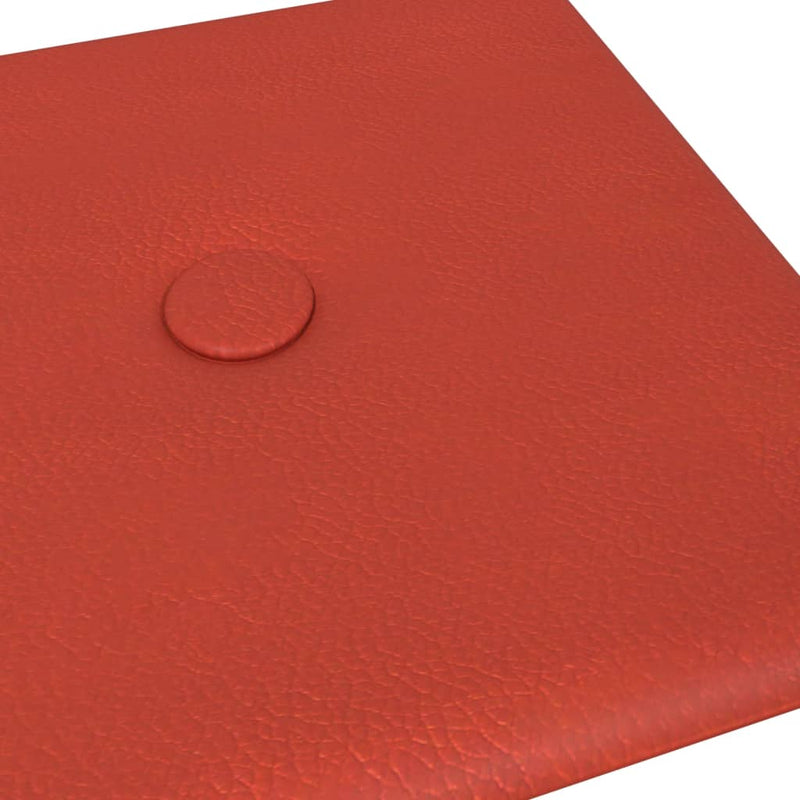 vidaXL 12 db piros műbőr fali panel 30 x 15 cm 0,54 m²