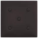 vidaXL Fali Fejtámla 12 pcs Fekete 30 x 30 cm Műbőr
