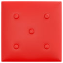 vidaXL Fali Fejtámla 12 pcs Piros 30 x 30 cm Műbőr