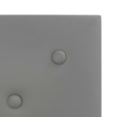 vidaXL Fali Fejtámla 12 pcs Szürke 30 x 30 cm Műbőr