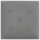 vidaXL Fali Fejtámla 12 pcs Szürke 30 x 30 cm Műbőr