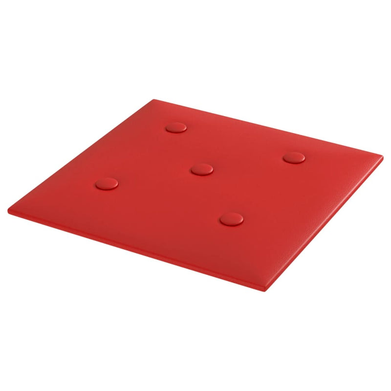 vidaXL 12 db bordó műbőr fali panel 30 x 30 cm 1,08 m²