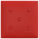 vidaXL 12 db bordó műbőr fali panel 30 x 30 cm 1,08 m²