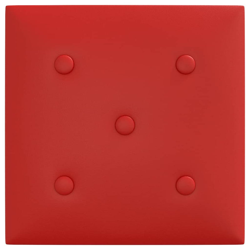 vidaXL 12 db bordó műbőr fali panel 30 x 30 cm 1,08 m²