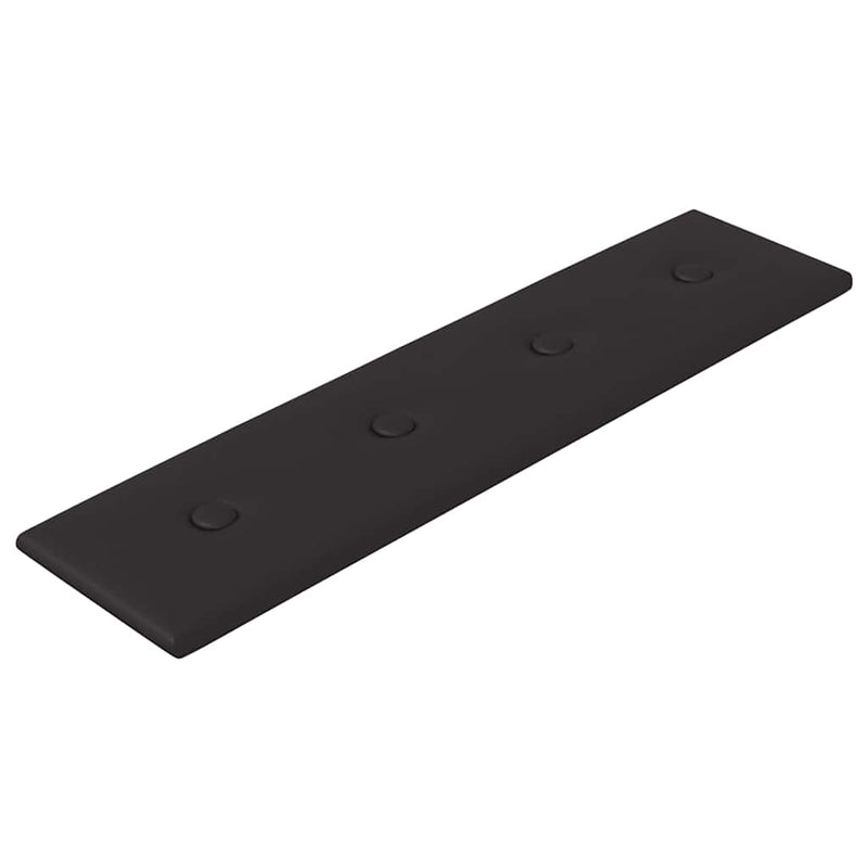 vidaXL 12 db fekete műbőr fali panel 60 x 15 cm 1,08 m²