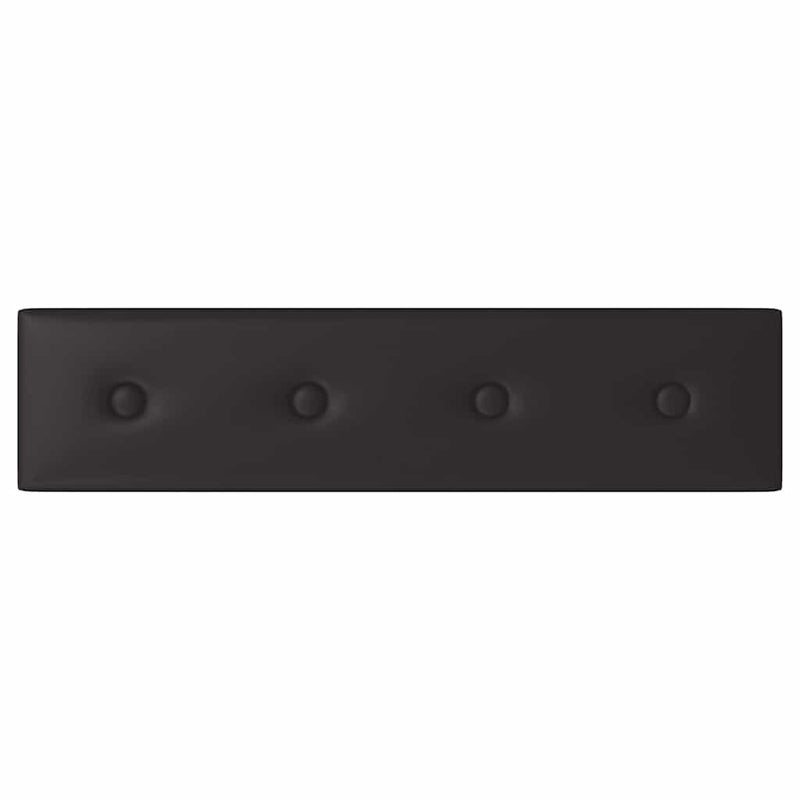 vidaXL 12 db fekete műbőr fali panel 60 x 15 cm 1,08 m²