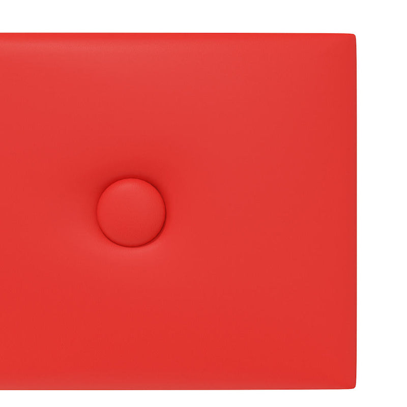 vidaXL 12 db piros műbőr fali panel 60 x 15 cm 1,08 m²