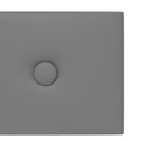 vidaXL Fali Fejtámla 12 pcs Szürke 60 x 15 cm Műbőr