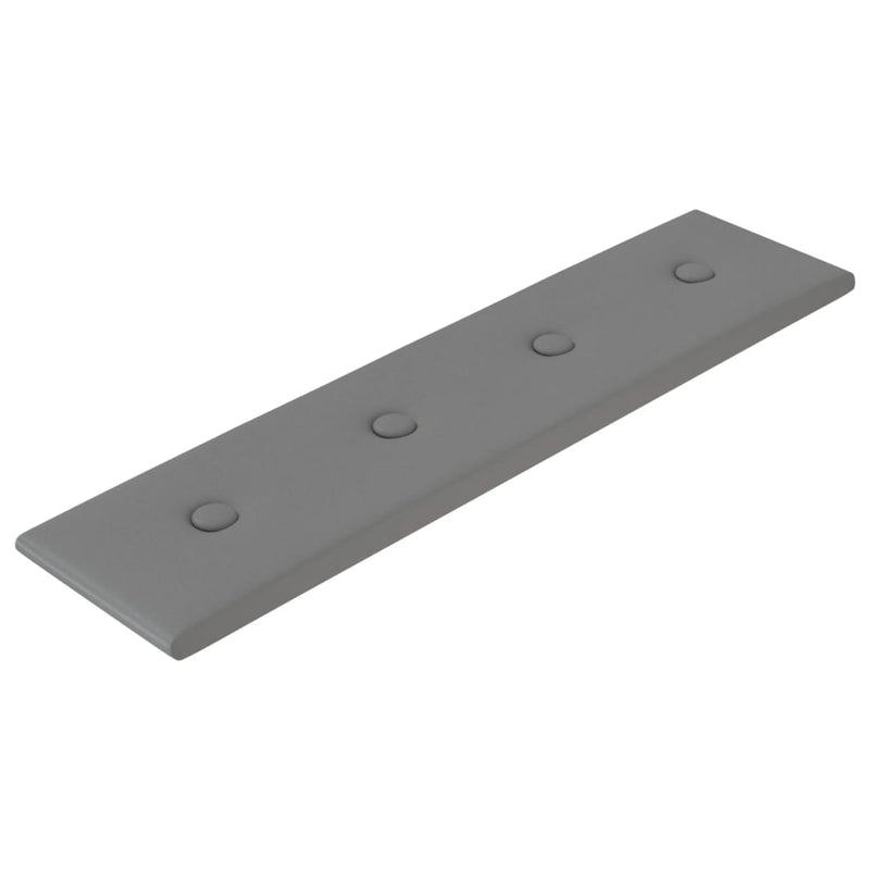 vidaXL 12 db szürke műbőr fali panel 60 x 15 cm 1,08 m²
